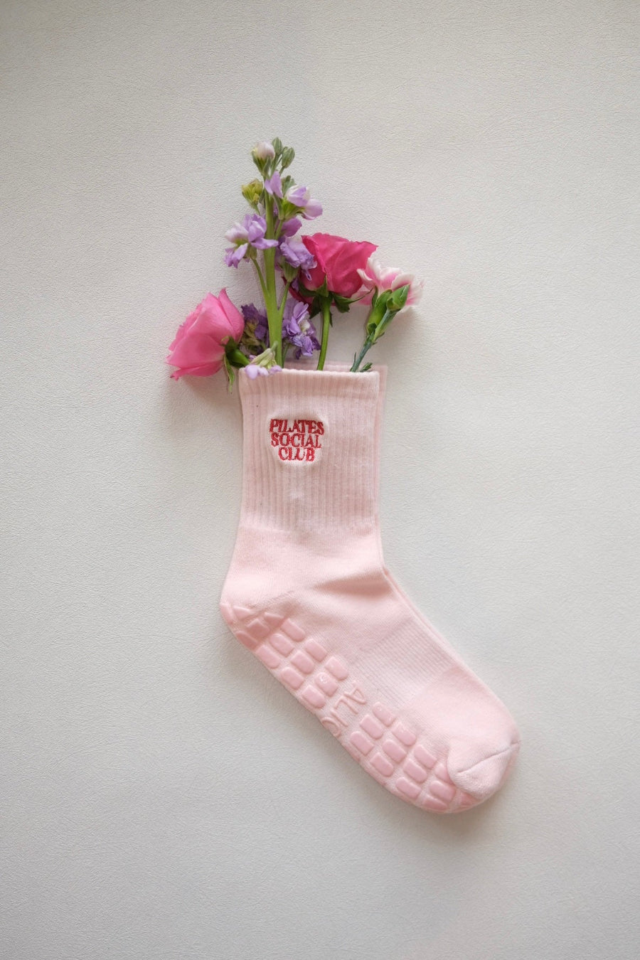 Pink grip socks 